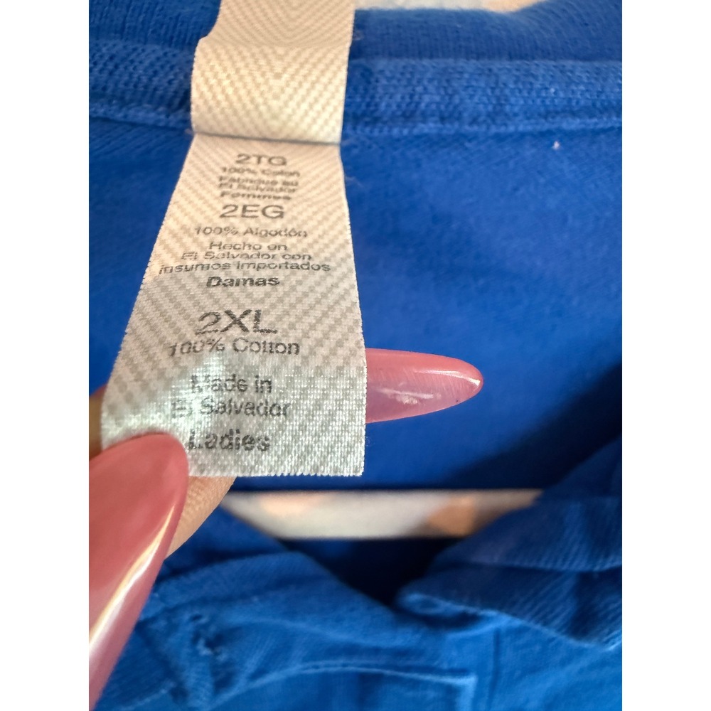 Jerzees Womens Royal Blue Short Sleeve 100% Cotton Polo Shirt Size 2XL - Picture 3 of 6
